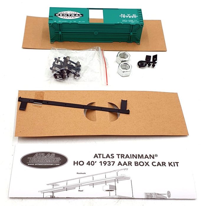 Atlas HO Scale Train Kit 20 004 682 - 1937 AAR 40' Box Car NY Central Rd 157820