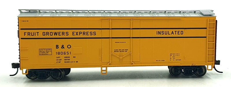 Atlas HO (1/87) Scale 20 001 618 '40 Plug Door Box Car Fruit Growers B&O 180651