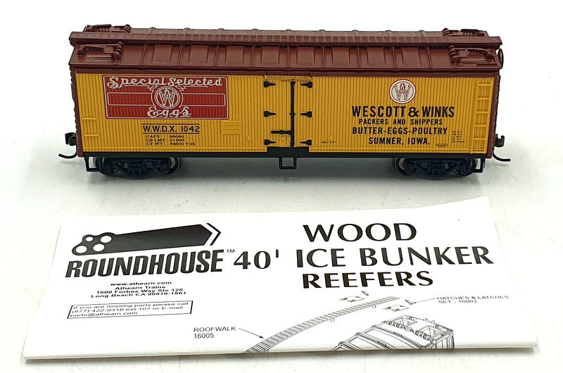 Roundhouse HO (1/87) Scale 85590 Special Eggs 40' Wood-Sided Reefer 1042