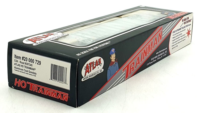Atlas HO (1/87) Scale 20 000 729 CSX Road 397345 Aluminium Coal Gondola