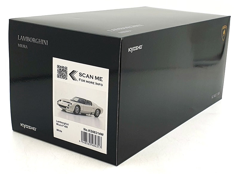 Kyosho 1/18 Scale KS08314W - Lamborghini Miura P 400 - White