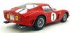 Kyosho 1/18 Scale 08438G - Ferrari 250 GTO 1962 Paris 1000km #1 3987GT - Red