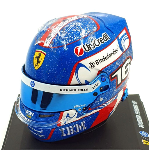 Look Smart 1/5 Scale LSHEL024 F1 Ferrari Helmet LeClerc #16 Singapore GP 2025