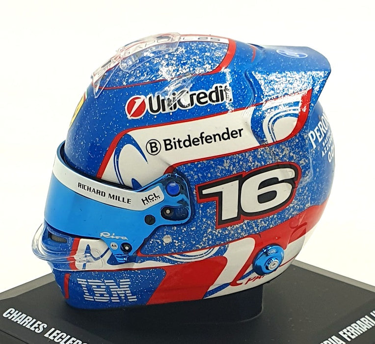 Look Smart 1/5 Scale LSHEL024 F1 Ferrari Helmet LeClerc #16 Singapore GP 2025