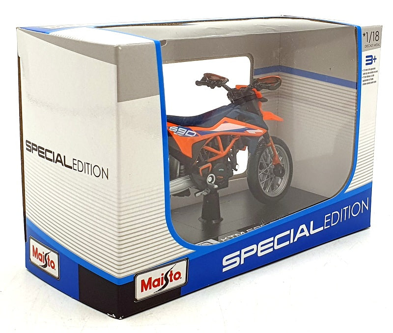 Maisto 1/18 Scale 34007-23092 - KTM 690 SMC R Motorbike - Orange