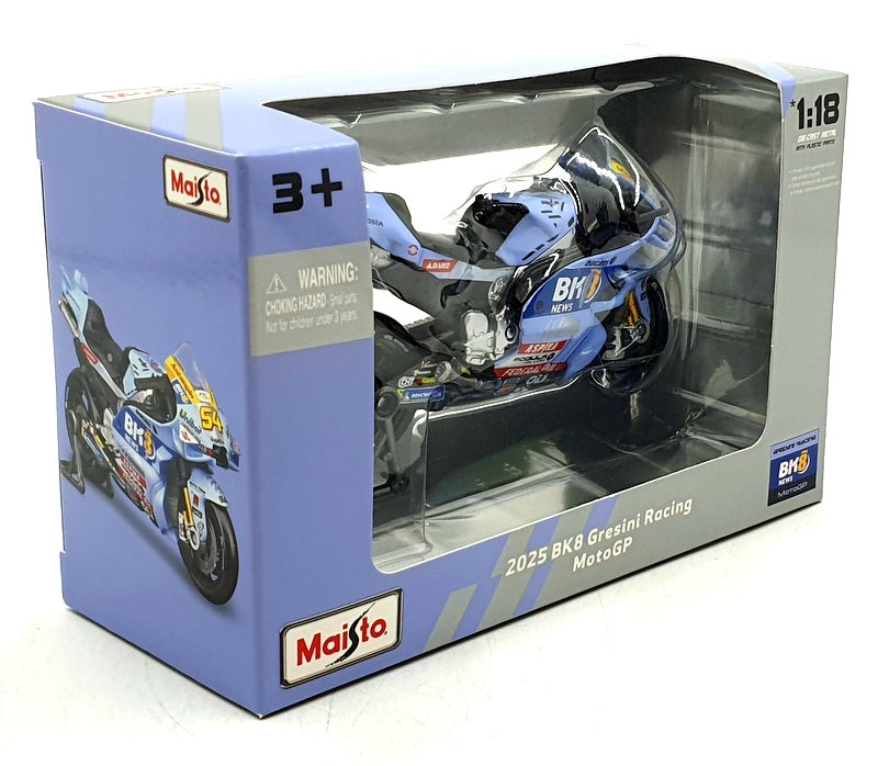 Maisto 1/18 Scale 36408 - Ducati Desmosedici MotoGP #54 Gresini Motorbike 2025