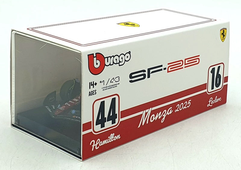 Burago 1/43 Scale 18-36852 - F1 Ferrari SF-25 Monza 2025 #44 Hamilton