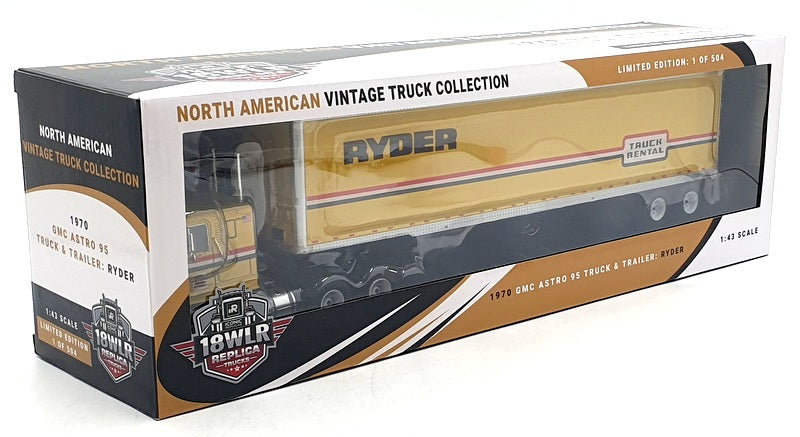 Iconic Replicas 1/43 Scale 43-0662 1970 GMC Astro 95 Truck 7 Trailer - Ryder