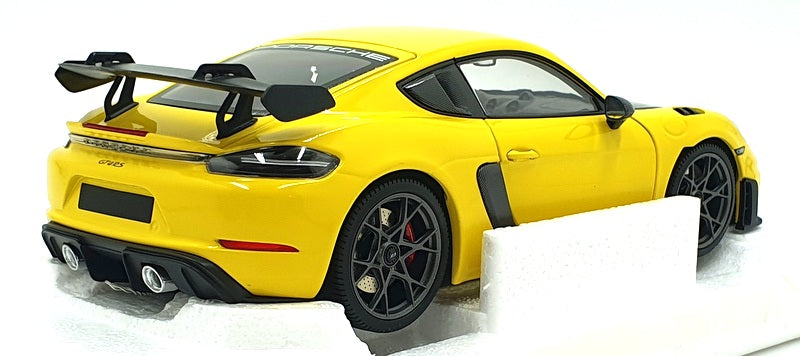 Minichamps 1/18 Scale Diecast 110 062124 - Porsche Cayman GT4 RS 2024 - Yellow