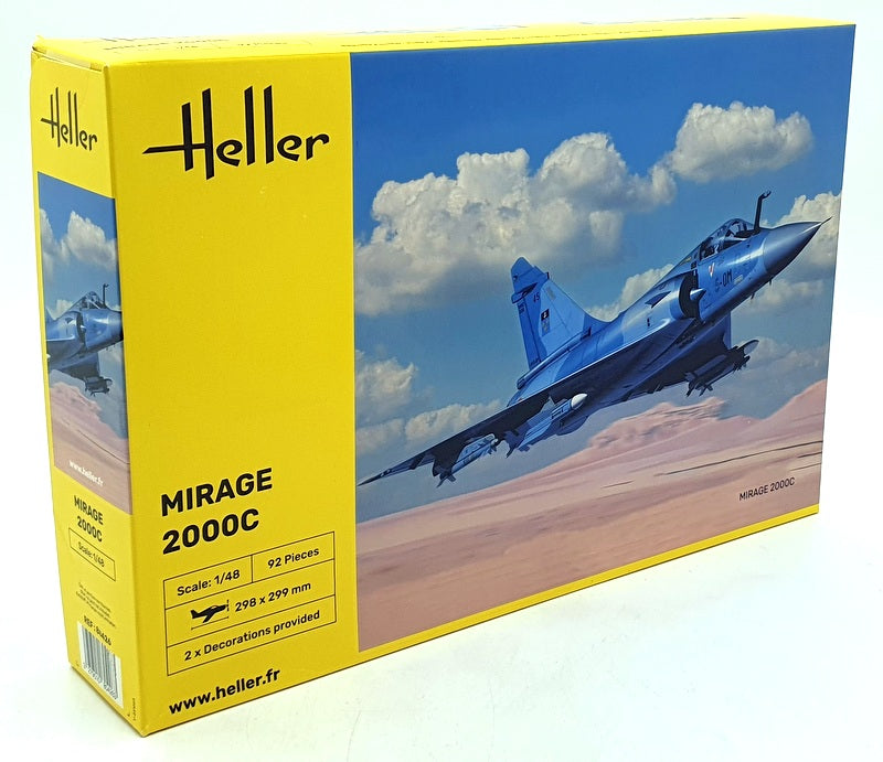 Heller 1/48 Scale Unbuilt Kit 80426 - Mirage 2000C Aeroplane Kit - 92 Pieces