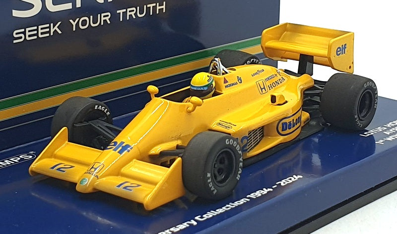 Minichamps 1/43 Scale 540 873392 F1 Lotus Honda 99T Ayrton Senna 1st Monaco 1987