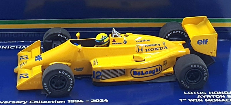 Minichamps 1/43 Scale 540 873392 F1 Lotus Honda 99T Ayrton Senna 1st Monaco 1987