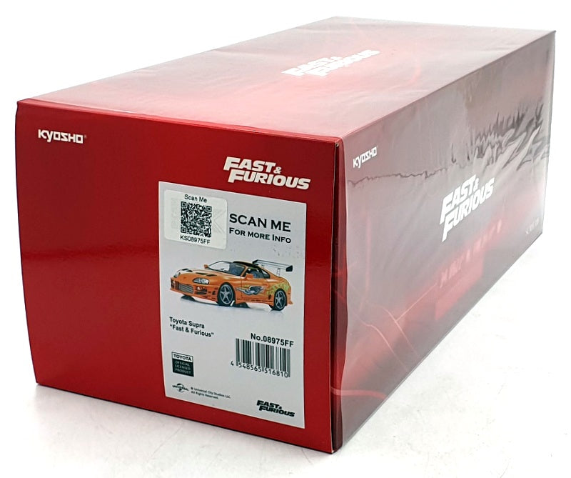 Kyosho 1/18 Scale 08975FF - Toyota Supra Fast & Furious - Orange