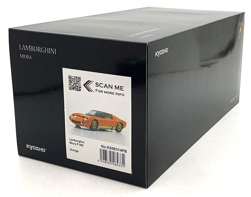 Kyosho 1/18 Scale KS08314PB - Lamborghini Miura P400 - Orange