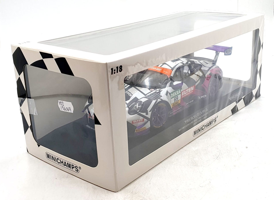 Minichamps 1/18 Scale 153 196069 - Porsche 911 GT3 R 991.2 Iron Force ADAC 2019