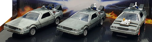 Jada 1/32 Scale 33399 - Back To The Future 1-2-3 DeLorean Set