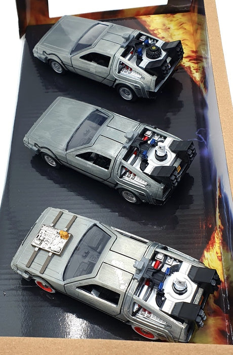 Jada 1/32 Scale 33399 - Back To The Future 1-2-3 DeLorean Set
