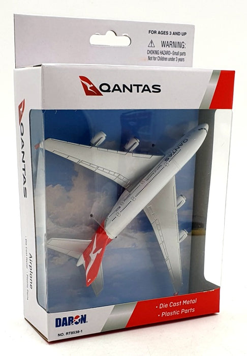 Daron Toys Appx 14cm Long Diecast RT8538-1 Qantas Airbus A380 Aircraft White/Red