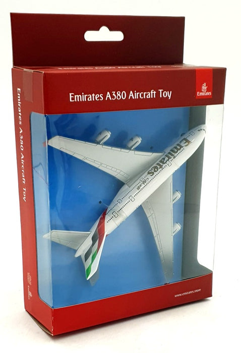 Daron Toys Appx 14cm Long RT9904-1 Emirates Airbus A380 Aircraft - White/Silver
