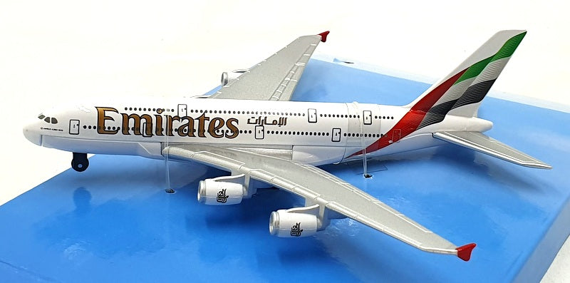 Daron Toys Appx 14cm Long RT9904-1 Emirates Airbus A380 Aircraft - White/Silver