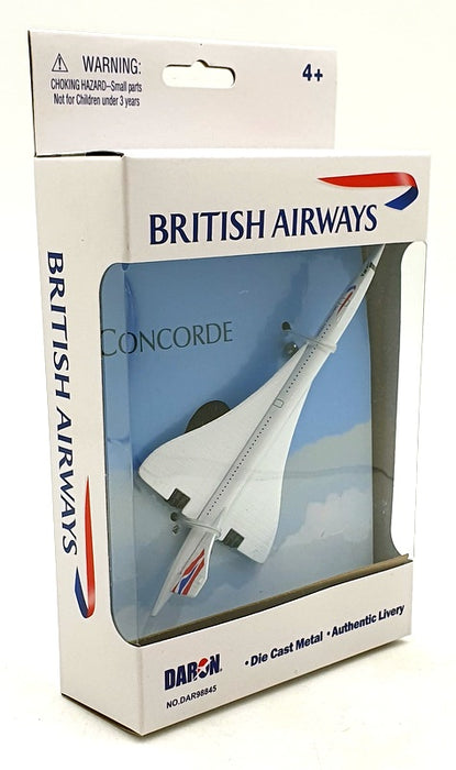 Daron Toys Appx 15cm Long DAR98845 - British Airways Concorde Aircraft - White
