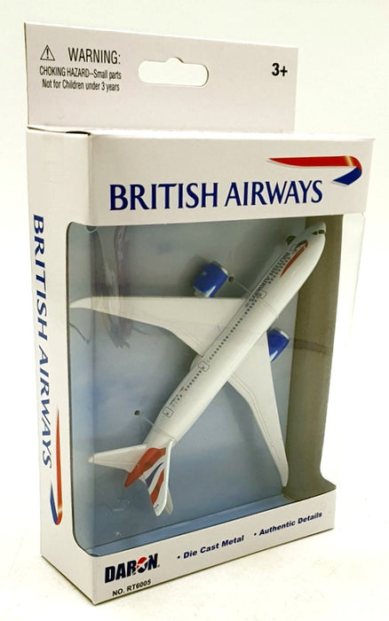Daron Toys Appx 14cm Long RT6005 - British Airways Boeing 787 Aircraft - White