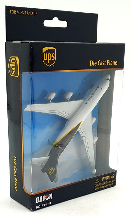 Daron Toys Appx 15cm Long RT4344 - UPS Worldwide Services Aircraft - White/Brown