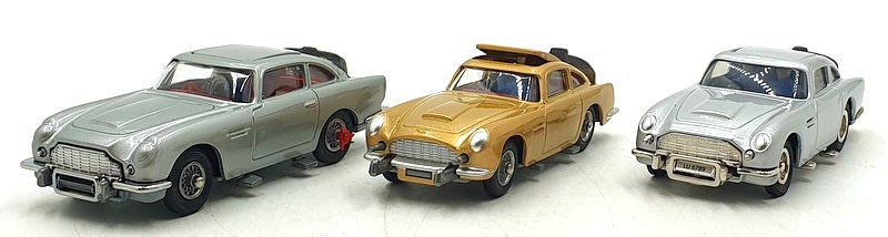 Corgi 1/43 Scale RT70007 - James Bond 3 Car Set Aston Martin DB5 -Silver/Gold