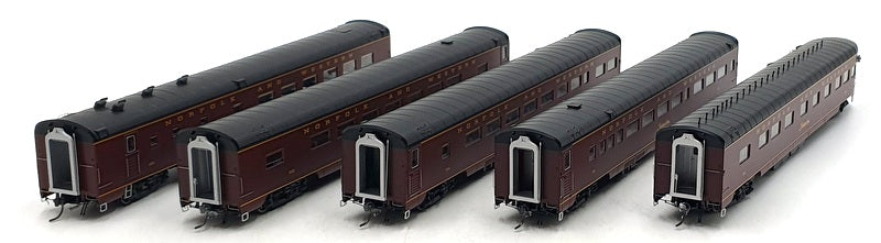 MTH Trains HO 1/87 Scale 80-60013 - Norfolk and Western 5 Car Passenger Set