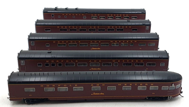 MTH Trains HO 1/87 Scale 80-60013 - Norfolk and Western 5 Car Passenger Set