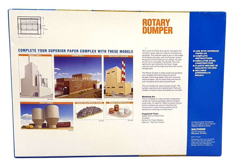 Walthers Cornerstone HO Scale Kit 933-3903 - Rotary Dumper