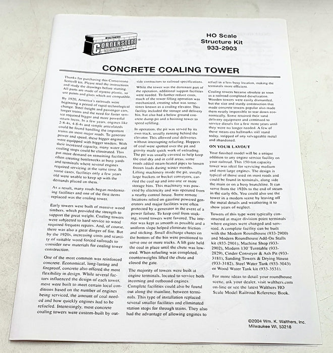 Walthers Cornerstone HO Scale Kit 933-2903 - Modern Coaling Tower