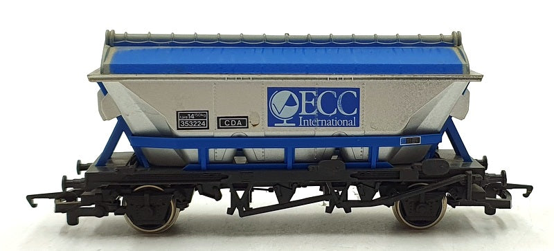 Hornby OO Gauge (1/76) R052 - 'ECC' Hopper Wagon CDA 353224 - Silver/Blue