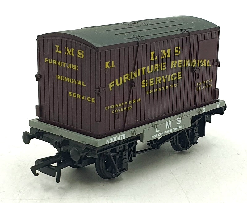 Dapol OO Gauge (1/76) B162 - LMS Conflat w/Furniture Container N300478