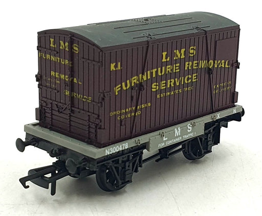 Dapol OO Gauge (1/76) B162 - LMS Conflat w/Furniture Container N300478