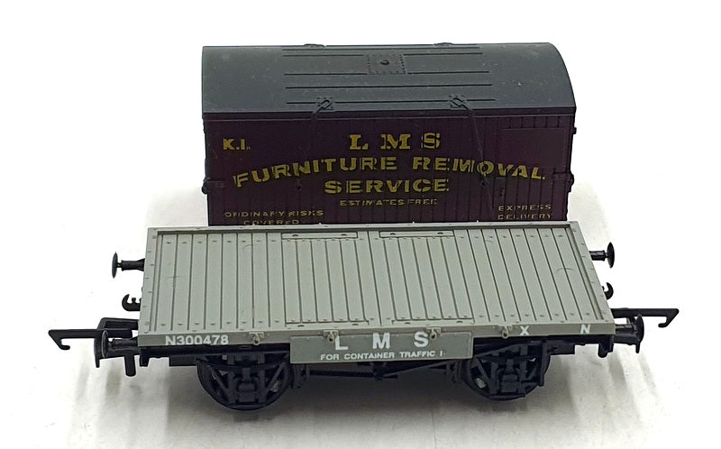 Dapol OO Gauge (1/76) B162 - LMS Conflat w/Furniture Container N300478