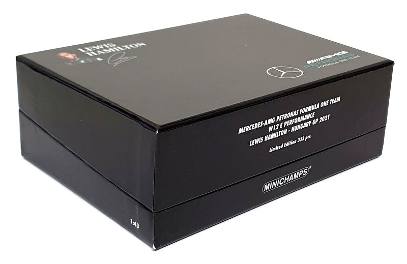Minichamps 1/43 Scale 413 211144 - F1 Mercedes AMG Hungarian GP 2021 - Hamilton