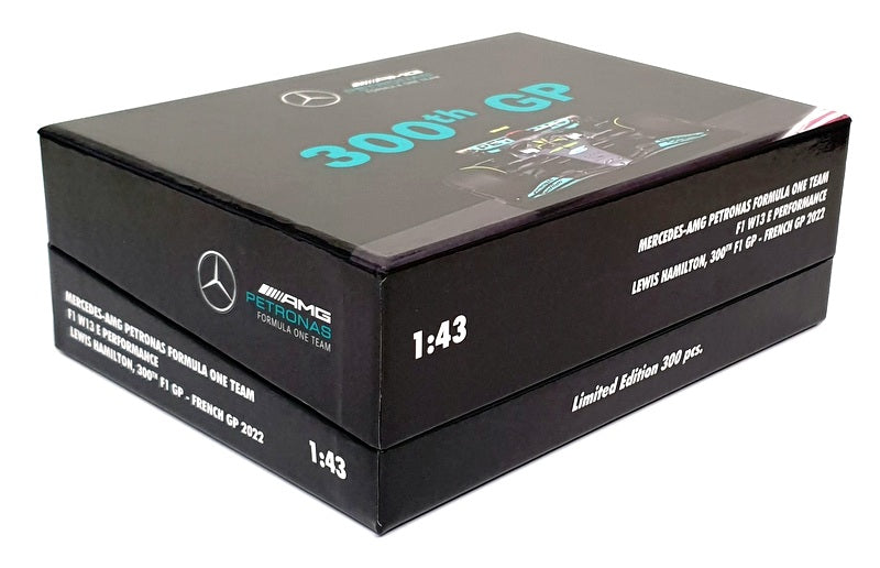 Minichamps 1/43 Scale 447221244 - F1 Mercedes AMG 300th French GP 2022 Hamilton