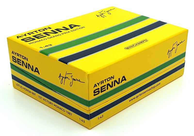 Minichamps 1/43 Scale 403 870012 - F1 Lotus Honda 99T 1st Monaco GP 1987 - Senna