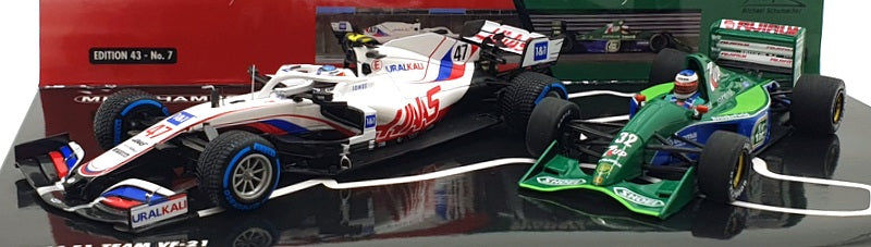 Minichamps 1/43 Scale 512 213247 F1 Schumacher Set Jordan 191 HAAS VF-21 '91/'21