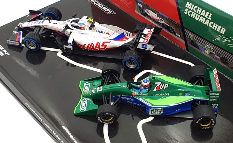 Minichamps 1/43 Scale 512 213247 F1 Schumacher Set Jordan 191 HAAS VF-21 '91/'21