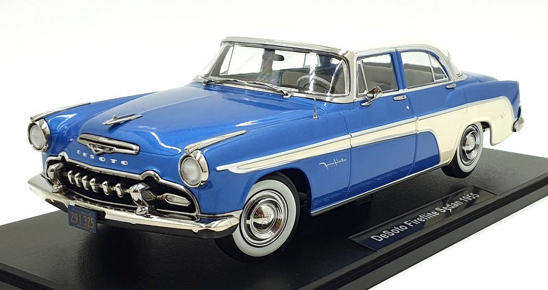 KK 1/18 Scale Diecast KKDC181544 - 1955 DeSoto Fireflite Sedan - Blue/White