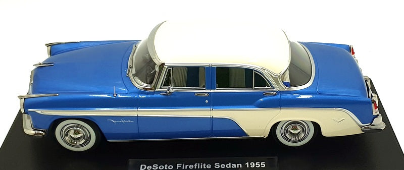 KK 1/18 Scale Diecast KKDC181544 - 1955 DeSoto Fireflite Sedan - Blue/White