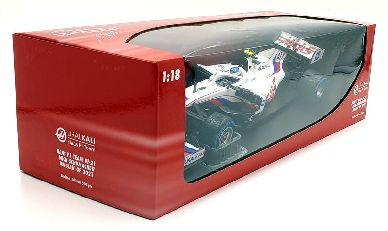 Minichamps 1/18 Scale 110 211347 - HAAS F1 VF-21 #47 Belgian GP 2021 Schumacher