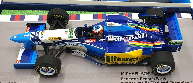 Minichamps 1/18 Scale 513953301 Benetton Renault B195 #1 1st Pacific GP WC 1995