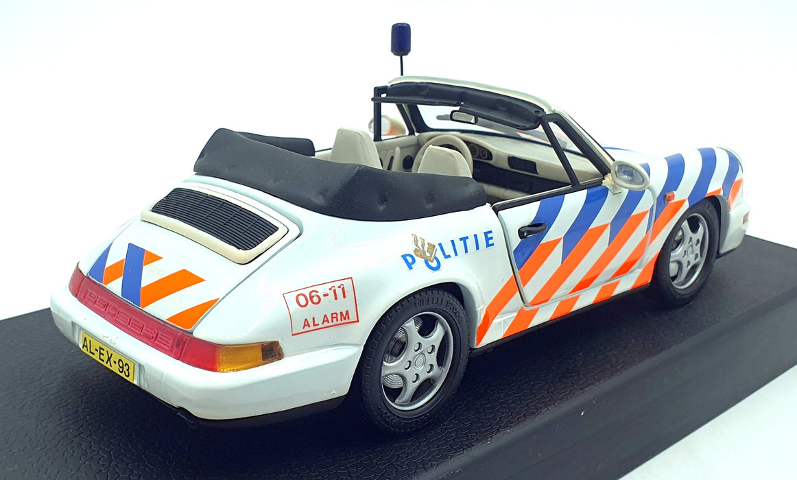 Anson 1/18 Scale Diecast 30309-W - Porsche 911 Carrera 4 Cabriolet - Police