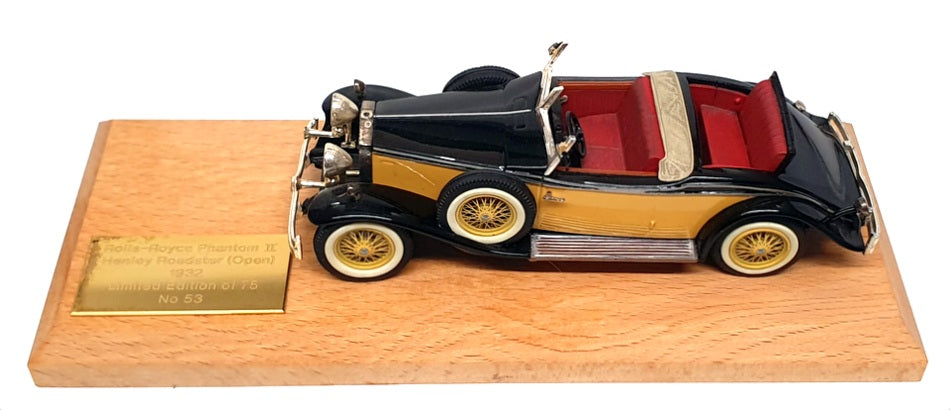 Top Marques 1/43 Scale GS8 - 1931-32 Rolls Royce Phantom II Open - Yellow/Black
