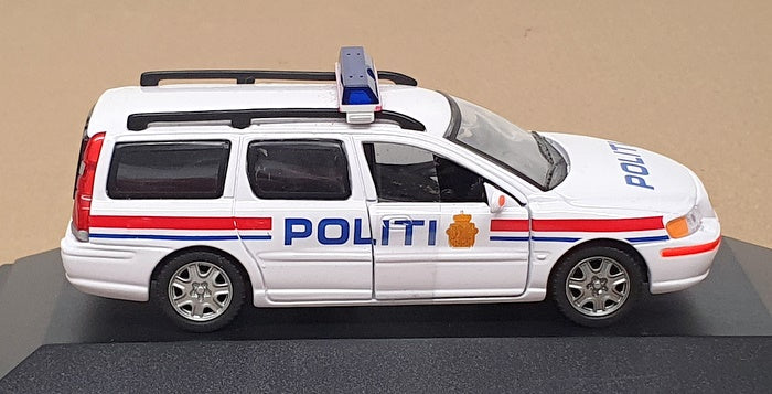 Altaya 1/43 Scale Diecast 13525B - 2002 Volvo V70 Politi - White/Red/Blue