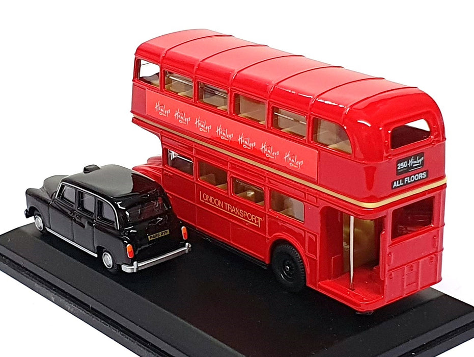 Oxford Diecast HM004 - Hamleys London Bus & Taxi Gift Set - Red Black