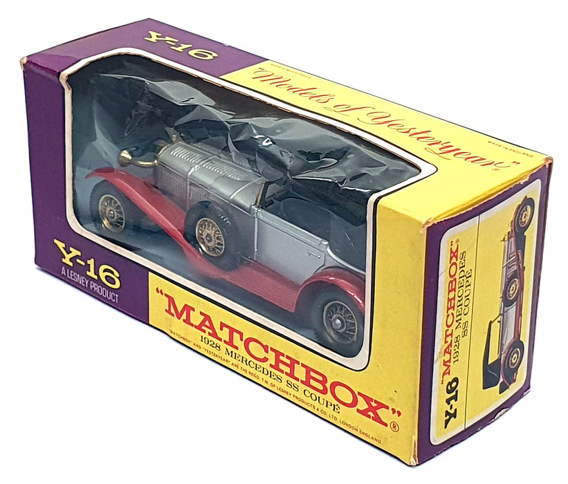 Matchbox Models Of Yesteryear Y-16 - 1928 Mercedes SS Coupe - Silver/Red/Black